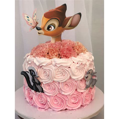 Bambi baby shower cake