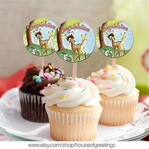 Bambi baby shower cupcakes