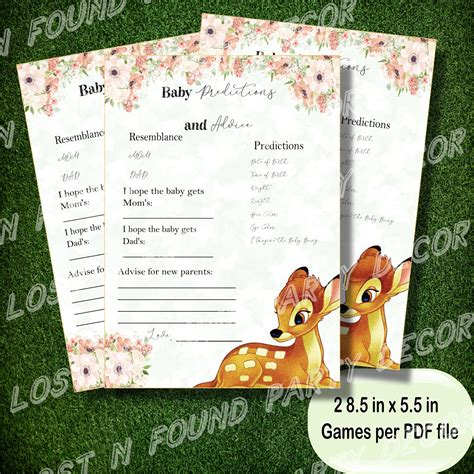 Bambi baby shower games