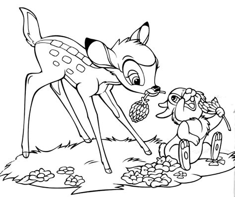 Bambi coloring pages for kids free