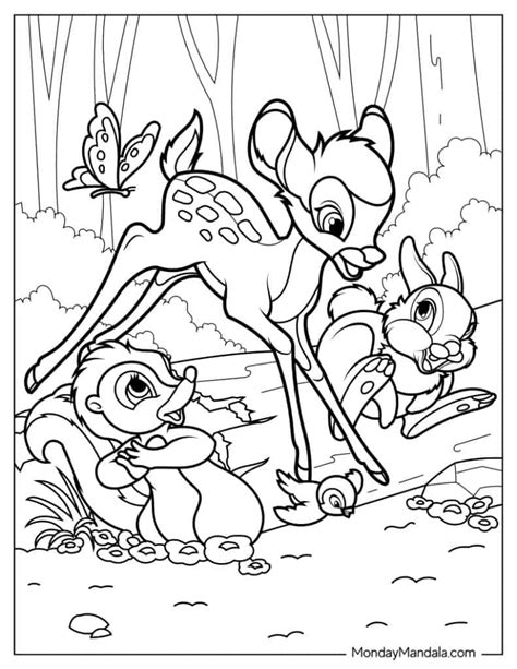 Bambi coloring pages for kids of all ages