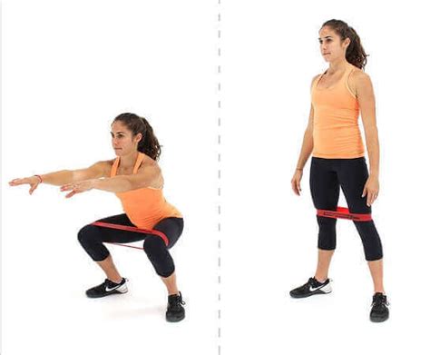 Banded Squats Exercise