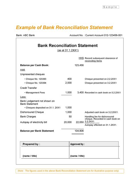 Bank Reconciliation Template