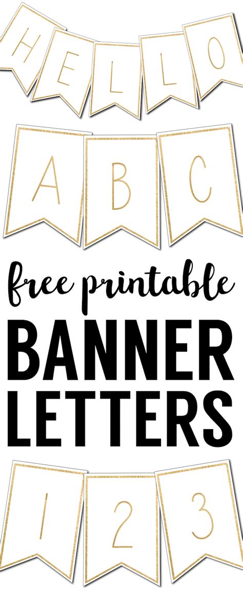 Banners with Printable Letters