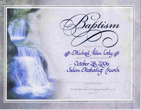 Baptism Certificates Printable