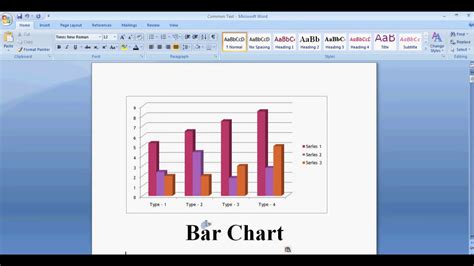 Bar graph template for Microsoft Word