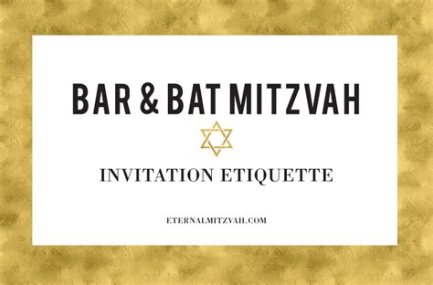 Bar Mitzvah Invitation Etiquette