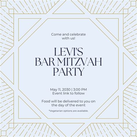 Bar Mitzvah Invitation Template 3