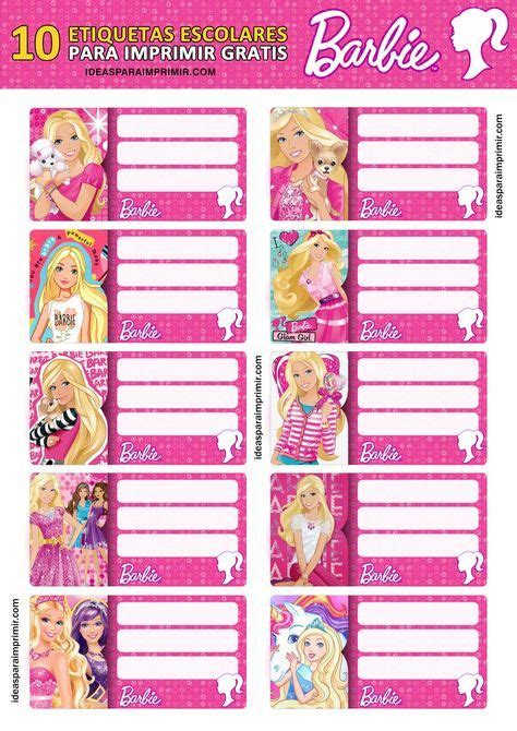 Barbie Accessories Label Design