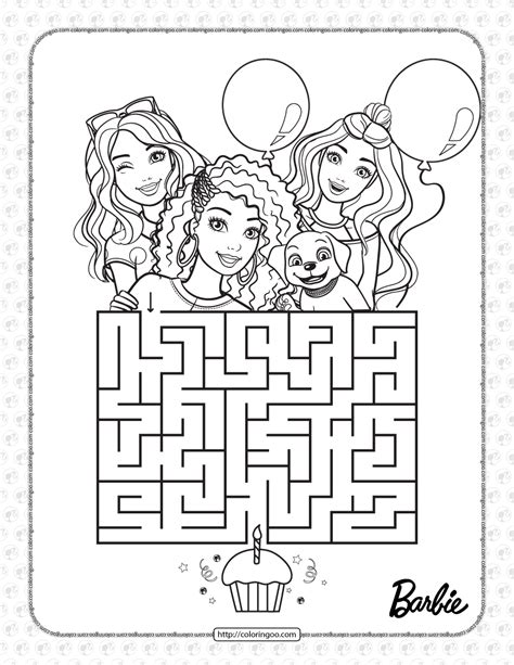 Barbie activity sheets template