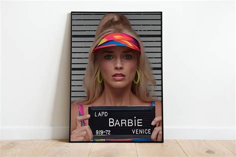 Barbie and Ken mugshot template creative