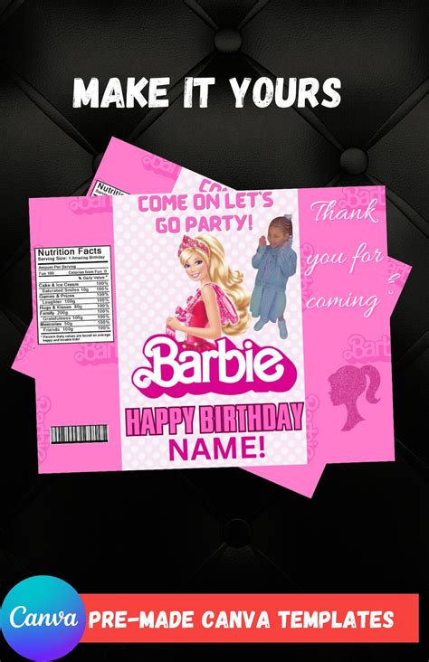 Custom Barbie Chip Bag Template