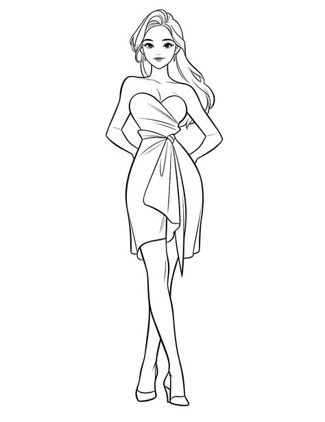 Barbie Fashion Coloring Pages