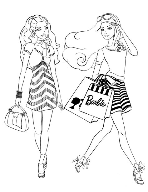 Barbie doll coloring pages