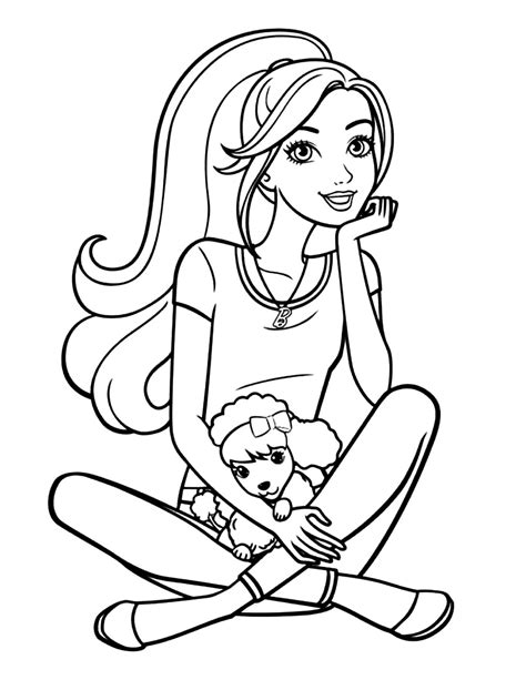 Barbie-themed coloring pages