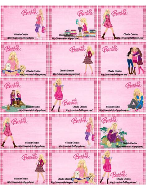 Barbie Dolls Label Design