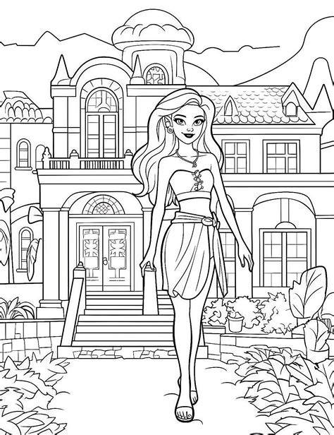 Barbie Dreamhouse Coloring Page