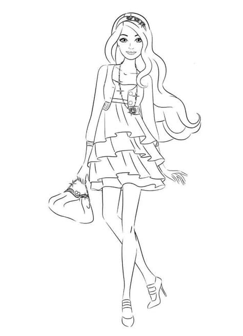 Barbie Fashion Coloring Pages