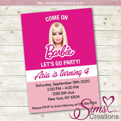 Barbie Fashion Invitation