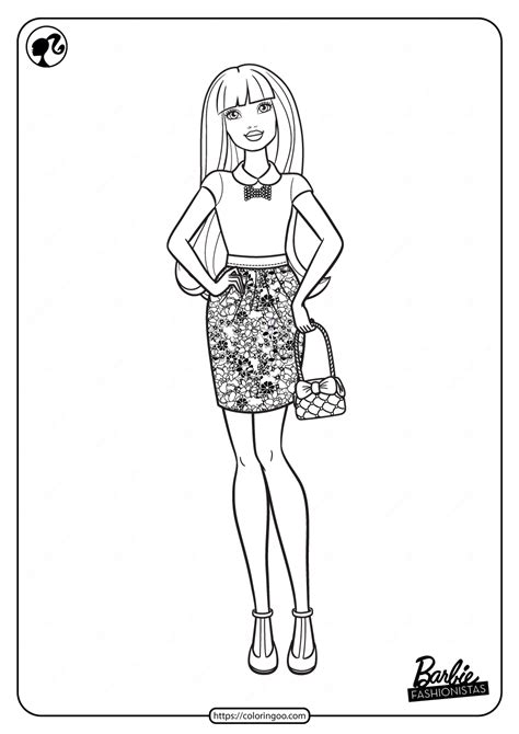 Barbie Fashionista Coloring Page