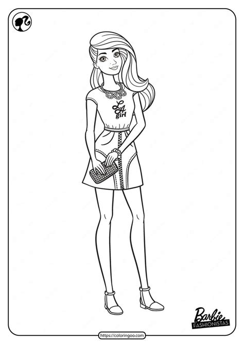 Barbie Fashionista Coloring Sheet