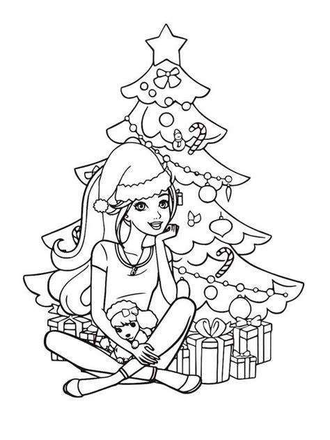 Barbie holiday coloring pages