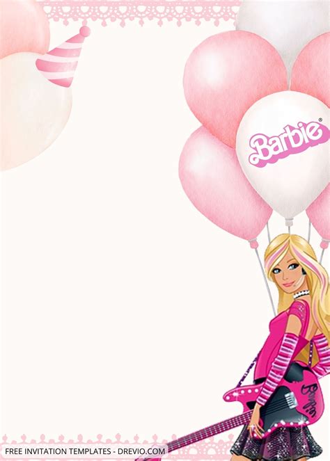 Barbie Invitation Template 10