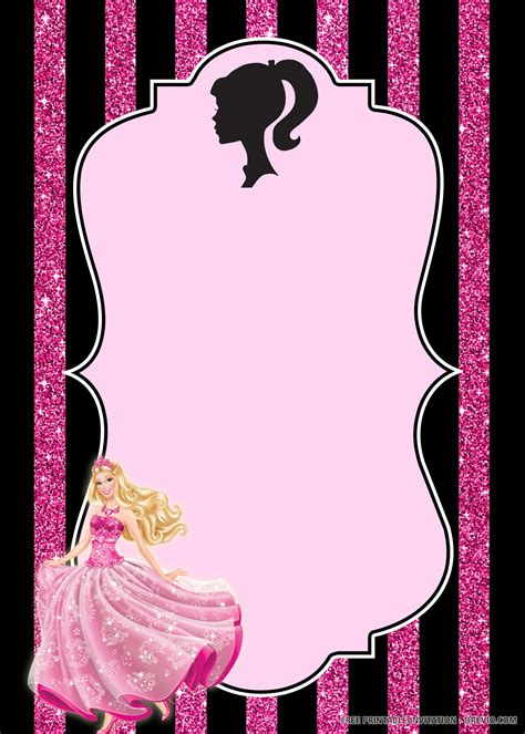 Barbie Invitation Template 7