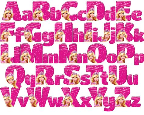 Barbie letters printable template