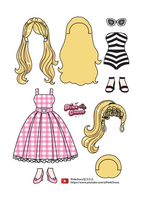 Barbie paper dolls for adults