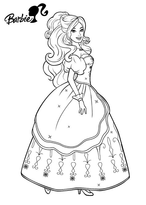 Barbie Princess Coloring Page