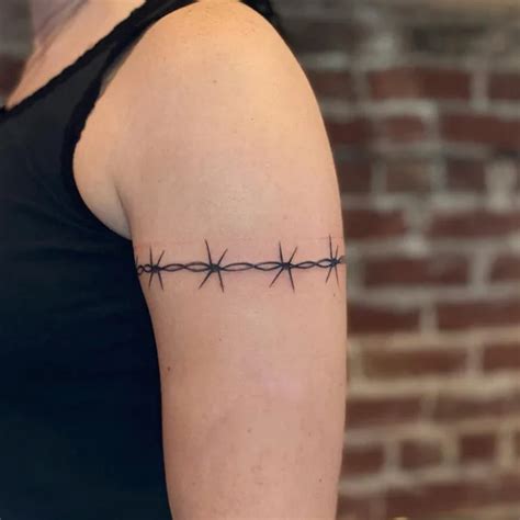 Barbwire arm tattoos designs