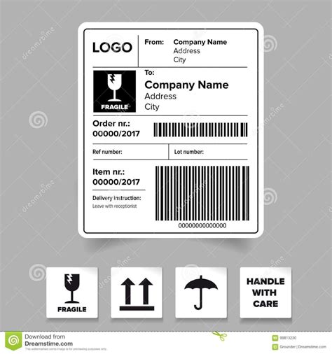 Barcode address template