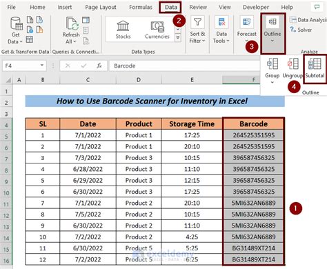 Barcode Scanner Excel Tips