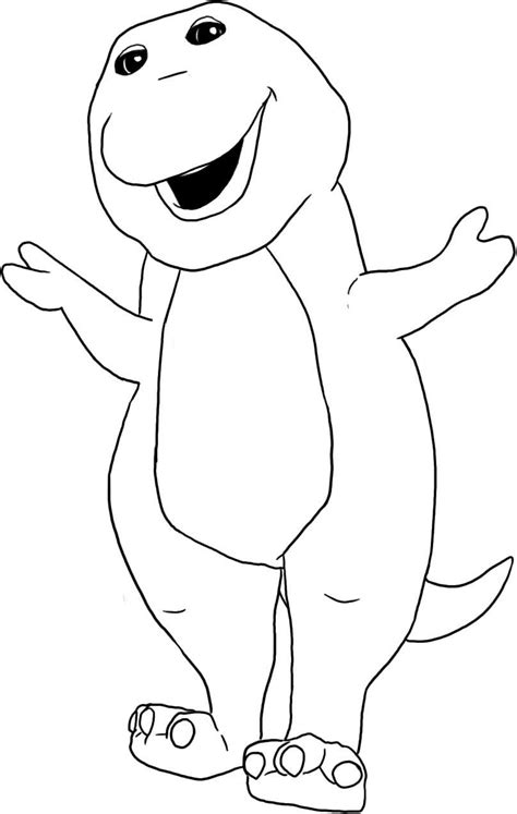 Barney coloring pages