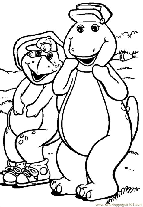 Barney coloring pages for kids