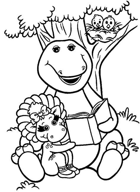 Barney coloring pages for preschool