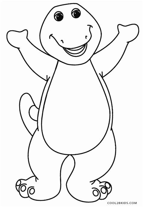 Barney printable coloring pages