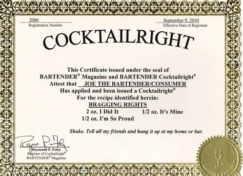 Bartending Certification