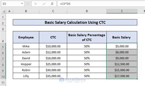 Base Pay Calculation Formula