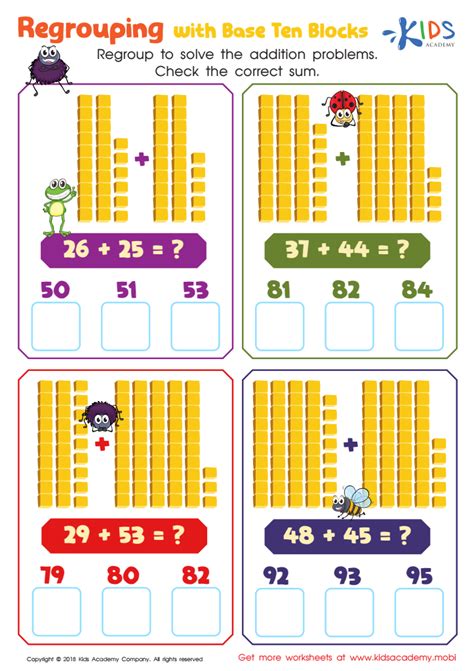 Image of base-ten blocks being used for regrouping