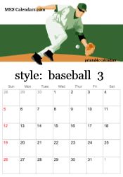 Baseball calendar design image