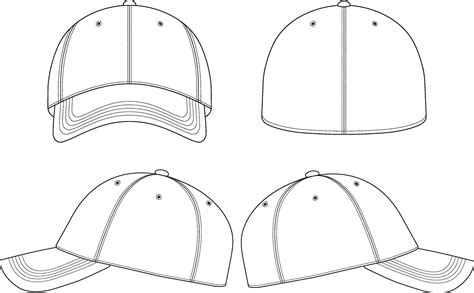 Baseball cap template