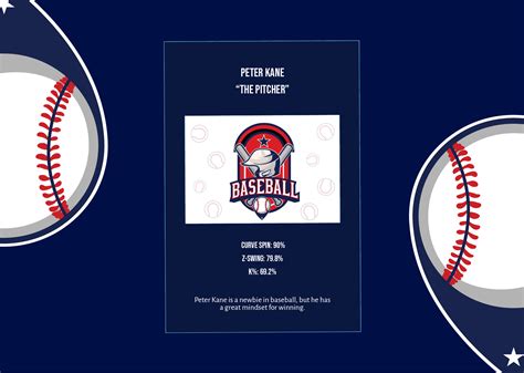 Baseball card design template