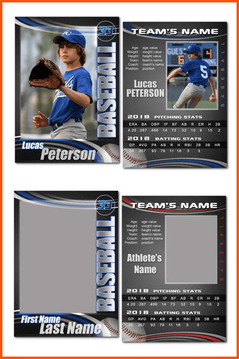 Baseball Card Template Design Sample