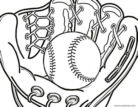 Baseball coloring page printables