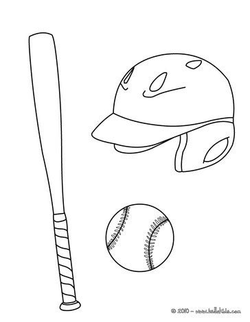 Baseball Equipment Coloring Pages