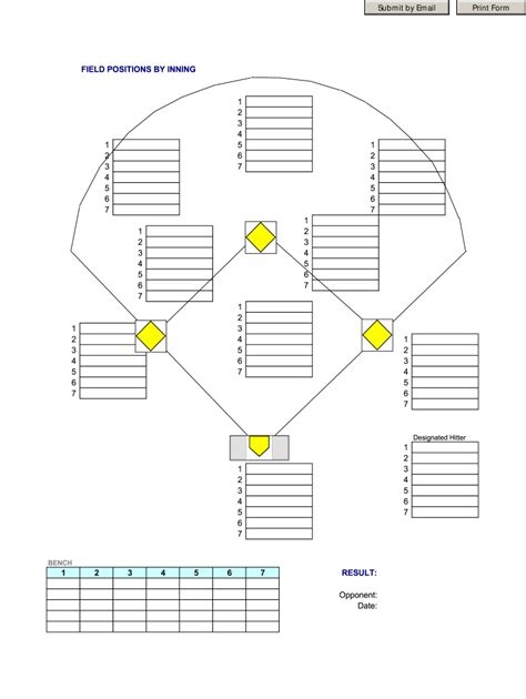 Using a baseball field template