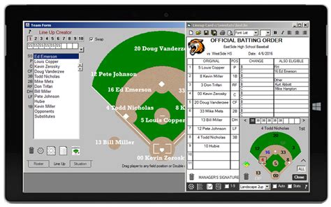 Baseball Fielding Lineup Software