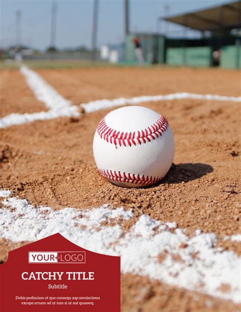 Example of a baseball flyer template